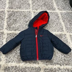 Nike Padded Hooded Jacket - 12M Navy